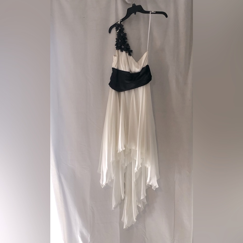 Black and White One Shoulder Dress